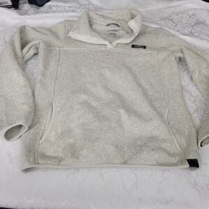 LL Bean Sweater Fleece Snap Pullover XS
